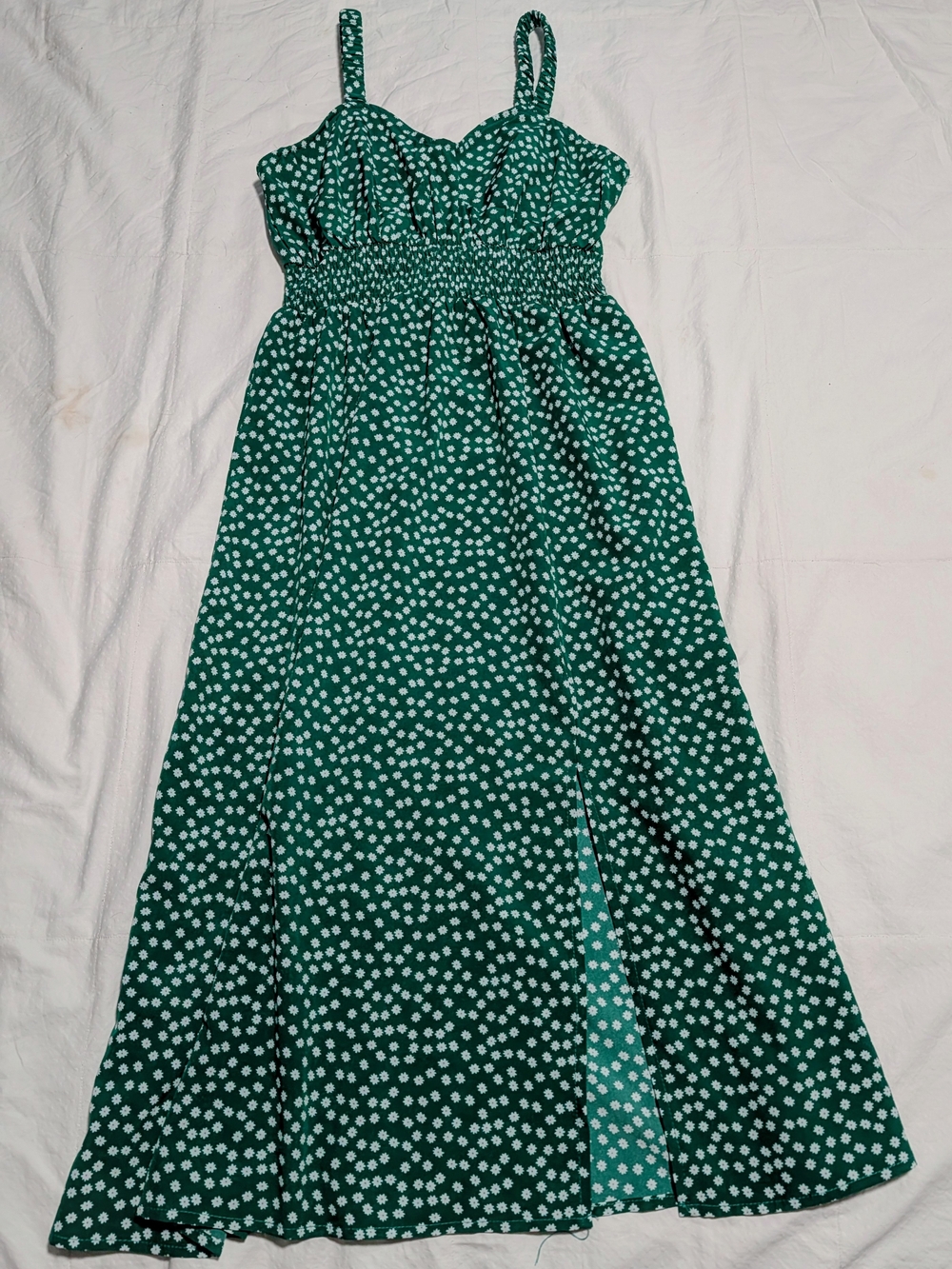 Green Polka Dot Maxi Sundress